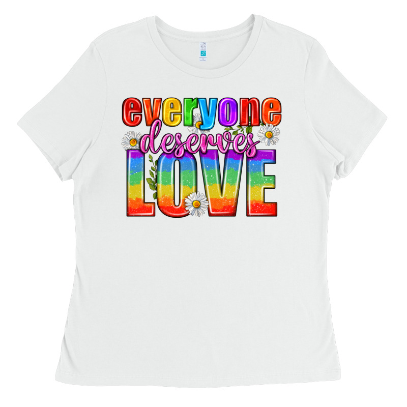 Everyone Deserves Love Pride Lgbtq Ladies Tee by BundleAndBundleShop | Teevron