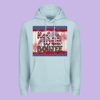 Red White Boujee Premium Hoodie Designed By Artiststas
