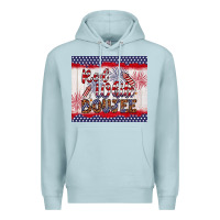 Blue Mist red white boujee Premium Hoodie - Artiststas