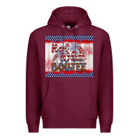 Burgundy red white boujee Premium Hoodie - Artiststas
