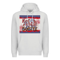Dove Grey red white boujee Premium Hoodie - Artiststas