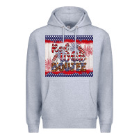 Heather Grey red white boujee Premium Hoodie - Artiststas