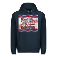 Navy red white boujee Premium Hoodie - Artiststas
