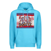 Ocean Blue red white boujee Premium Hoodie - Artiststas