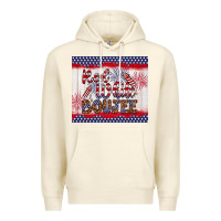 Sandshell red white boujee Premium Hoodie - Artiststas