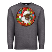 Charcoal Heather Black Santa Christmas Premium Sweatshirt - RanaPortraitStore