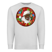 Dove Grey Black Santa Christmas Premium Sweatshirt - RanaPortraitStore