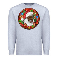 Heather Grey Black Santa Christmas Premium Sweatshirt - RanaPortraitStore