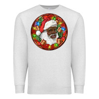 Oatmeal Heather Black Santa Christmas Premium Sweatshirt - RanaPortraitStore