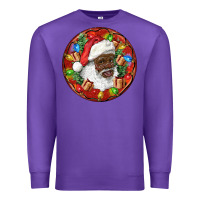 Purple Black Santa Christmas Premium Sweatshirt - RanaPortraitStore