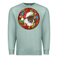 Seafoam Black Santa Christmas Premium Sweatshirt - RanaPortraitStore