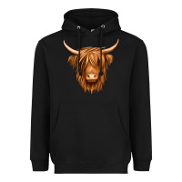 Black long haired cow Heavyweight Hoodie - Jasminsmagicworld