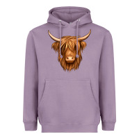 Lavender long haired cow Heavyweight Hoodie - Jasminsmagicworld