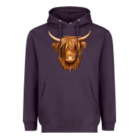 Plum long haired cow Heavyweight Hoodie - Jasminsmagicworld