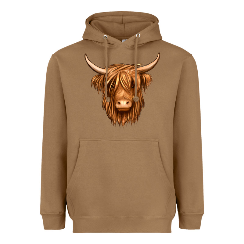 Long Haired Cow Heavyweight Hoodie by Jasminsmagicworld | Teevron