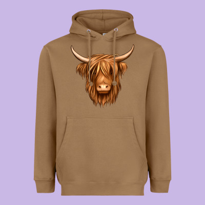 Long Haired Cow Heavyweight Hoodie Designed By Jasminsmagicworld