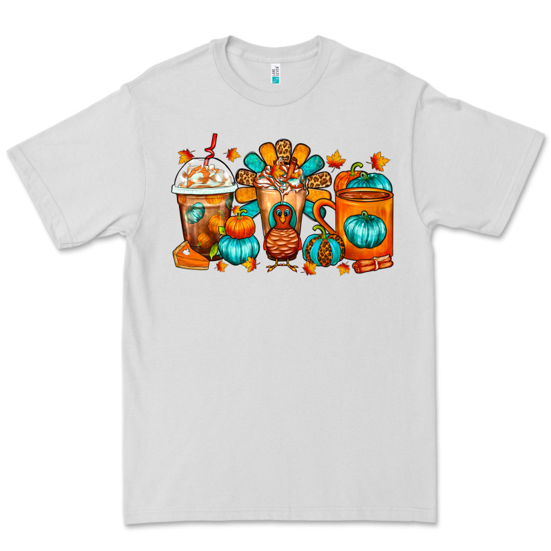 Thanksgiving Coffee Cups Premium Tee by FaDigitalArtStudio | Teevron