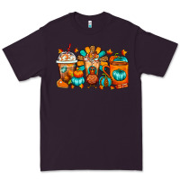 Plum Thanksgiving Coffee Cups Premium Tee - FaDigitalArtStudio