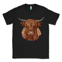 Black highland cow Classic Tee - RanaPortraitStore