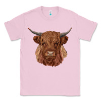 Bubblegum Pink highland cow Classic Tee - RanaPortraitStore