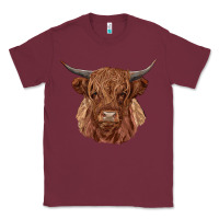 Burgundy highland cow Classic Tee - RanaPortraitStore