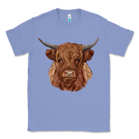 Colony Blue highland cow Classic Tee - RanaPortraitStore