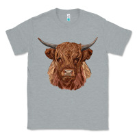 Heather Grey highland cow Classic Tee - RanaPortraitStore