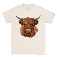 Natural highland cow Classic Tee - RanaPortraitStore