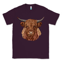 Plum highland cow Classic Tee - RanaPortraitStore