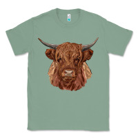 Sage highland cow Classic Tee - RanaPortraitStore