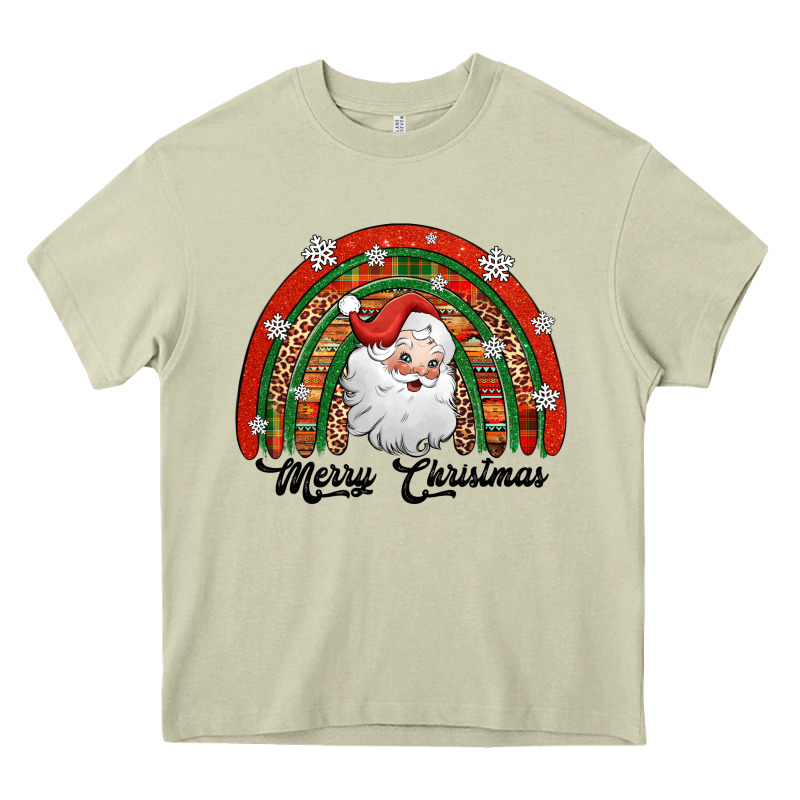 Merry Christmas Santa Rainbow Heavy Core Tee by Jasminsmagicworld | Teevron