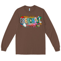 Chestnut Precschool Teacher Long Sleeve Tee - CowhideDigitalArt