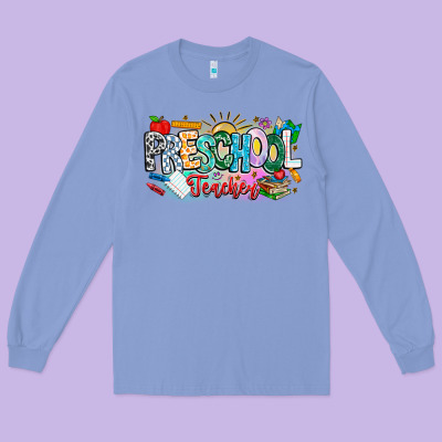 Precschool Teacher Long Sleeve Tee Designed By Cowhidedigitalart