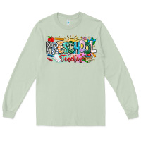 Matcha Precschool Teacher Long Sleeve Tee - CowhideDigitalArt