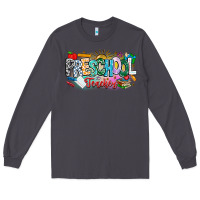 Smoke Precschool Teacher Long Sleeve Tee - CowhideDigitalArt