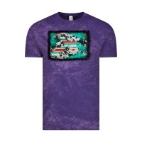 Cloud Purple western serape cowhide turquoise glitter Vintage Tee - FaDigitalArtStudio