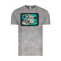 Cloud Rock western serape cowhide turquoise glitter Vintage Tee - FaDigitalArtStudio