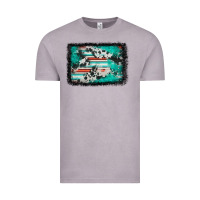 Vintage Zinc western serape cowhide turquoise glitter Vintage Tee - FaDigitalArtStudio
