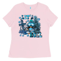 Bubblegum Pink let's roll Ladies Tee - FaDigitalArtStudio