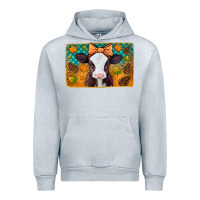 Heather Grey autumn baby cow Urban Hoodie - Jasminsmagicworld