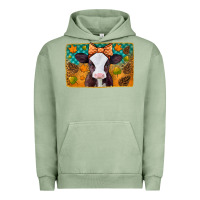 Pigment Oil Green autumn baby cow Urban Hoodie - Jasminsmagicworld