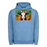Pigment Pebble Blue autumn baby cow Urban Hoodie - Jasminsmagicworld