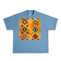 Pebble Blue native american aztec seamless pattern 4 Urban Heavy Tee - BundleAndBundleShop