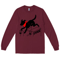 Burgundy negro matapacos riot dog Long Sleeve Tee - baoMotion