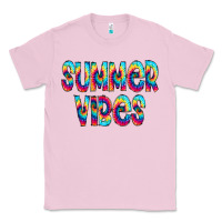 Bubblegum Pink summer vibes tie dye doodle Classic Tee - CowCowDesign