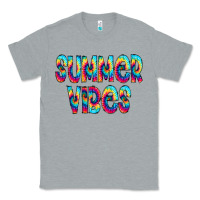 Heather Grey summer vibes tie dye doodle Classic Tee - CowCowDesign