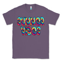 Lavender summer vibes tie dye doodle Classic Tee - CowCowDesign