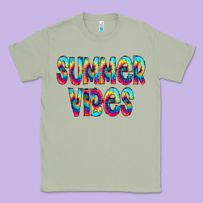 Summer Vibes Tie Dye Doodle Classic Tee Designed By Cowcowdesign