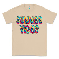 Mushroom summer vibes tie dye doodle Classic Tee - CowCowDesign