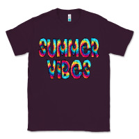 Plum summer vibes tie dye doodle Classic Tee - CowCowDesign